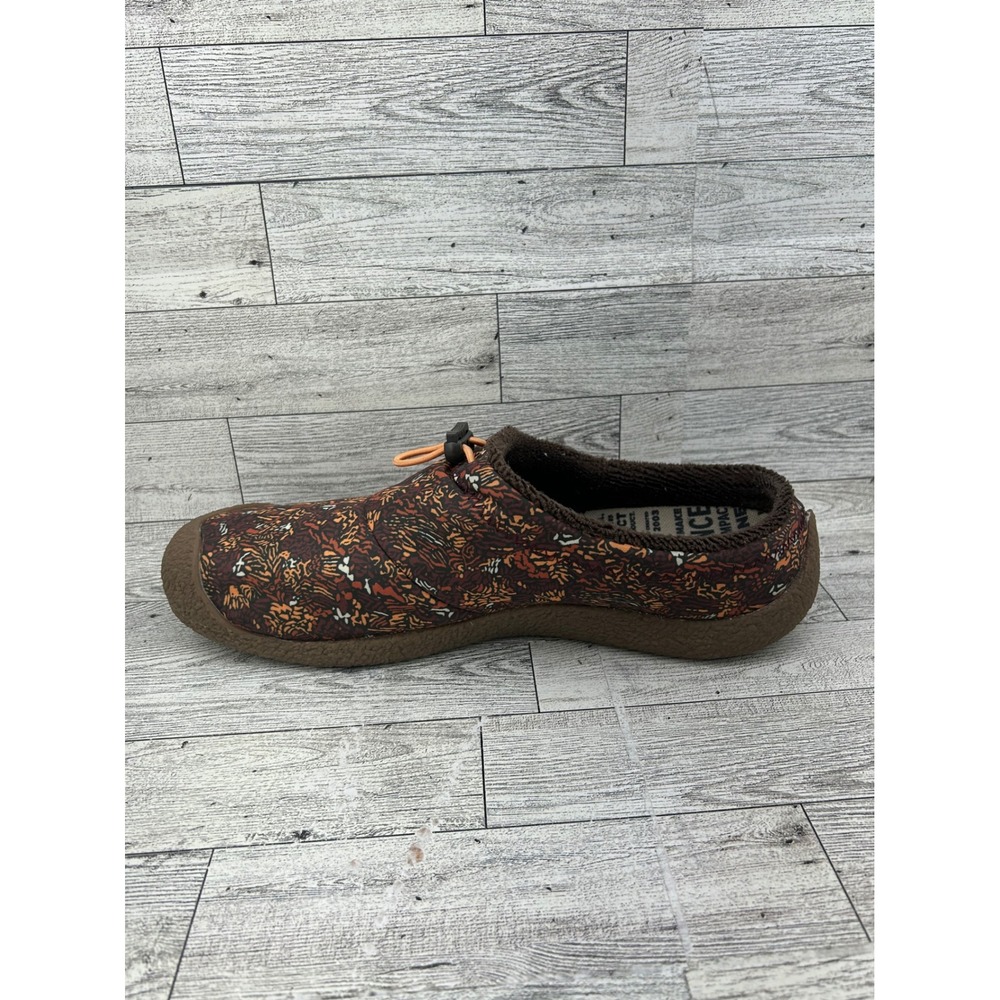 Keen Howser II Harvest Slippers Women Sz 11 Brown Multi Abstract Fleece Lined - Picture 7 of 14